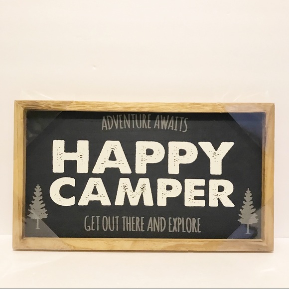 oo Other - NEW rustic/farmhouse “happy camper” wood sign